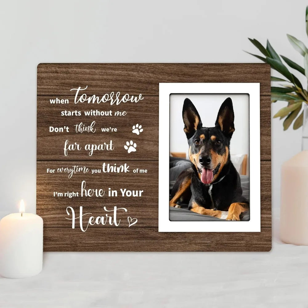 Dog Memorial Picture Frame – 4x6 Pet Sympathy Gift for Dog Loss, Bereavement Remembrance Keepsake