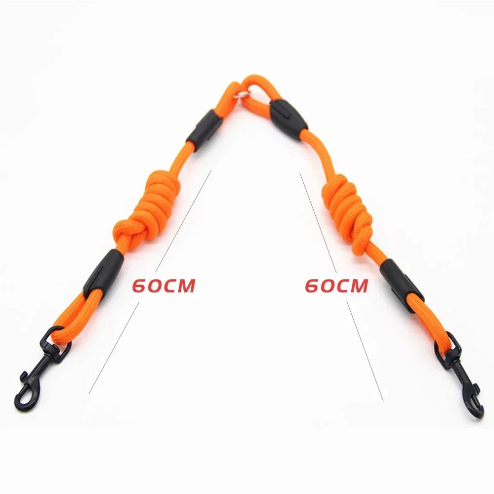 Double Dog Leash Coupler – No-Tangle Nylon Lead for Small Dogs Like Chihuahuas