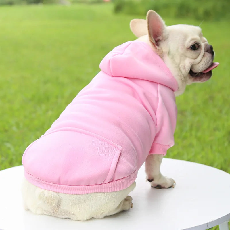 Dog Winter Hooded Sweatshirt – Warm Pet Coat for Small & Medium Dogs and Cats