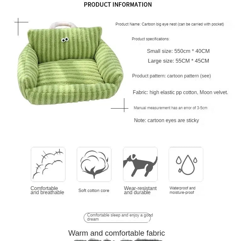 Winter Warm Puppy Sofa Bed – Cozy Cat & Dog Kennel Nest with Cushion Mat