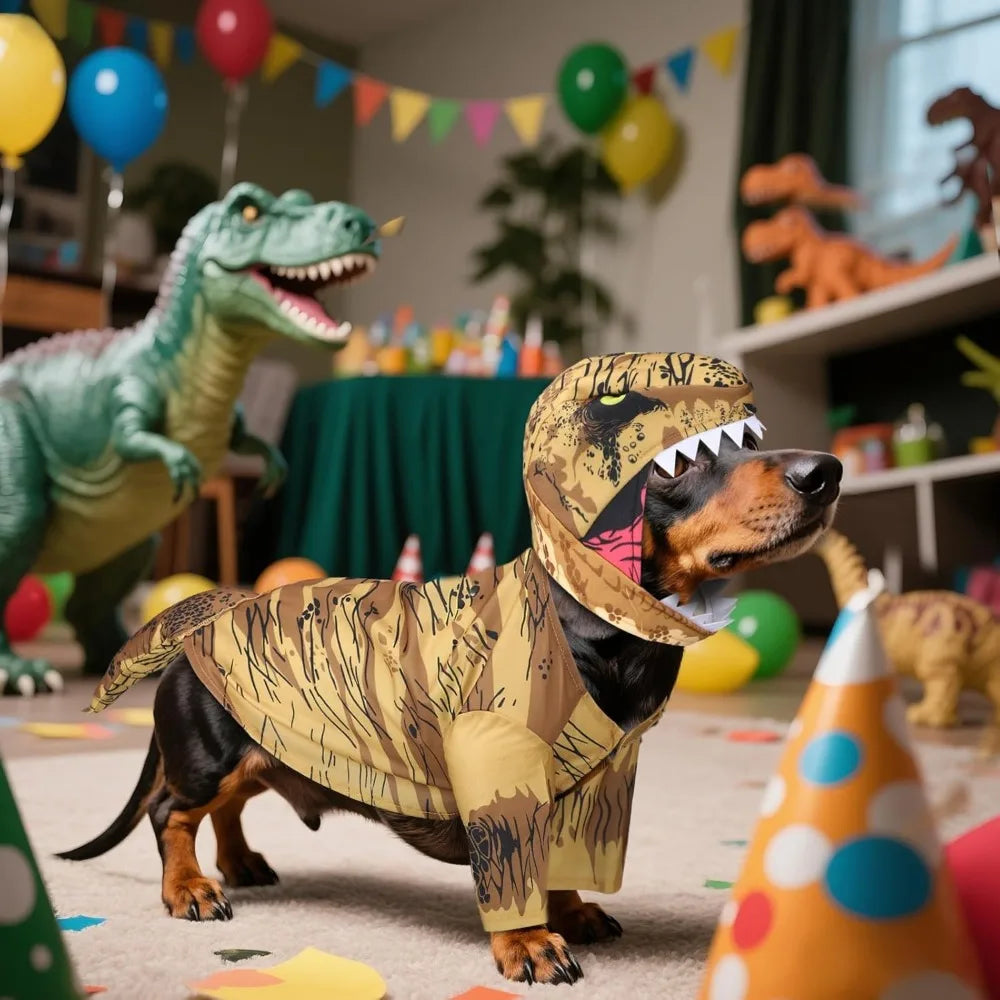 T. Rex Dog Costume – Dinosaur Halloween Outfit for Dogs & Cats