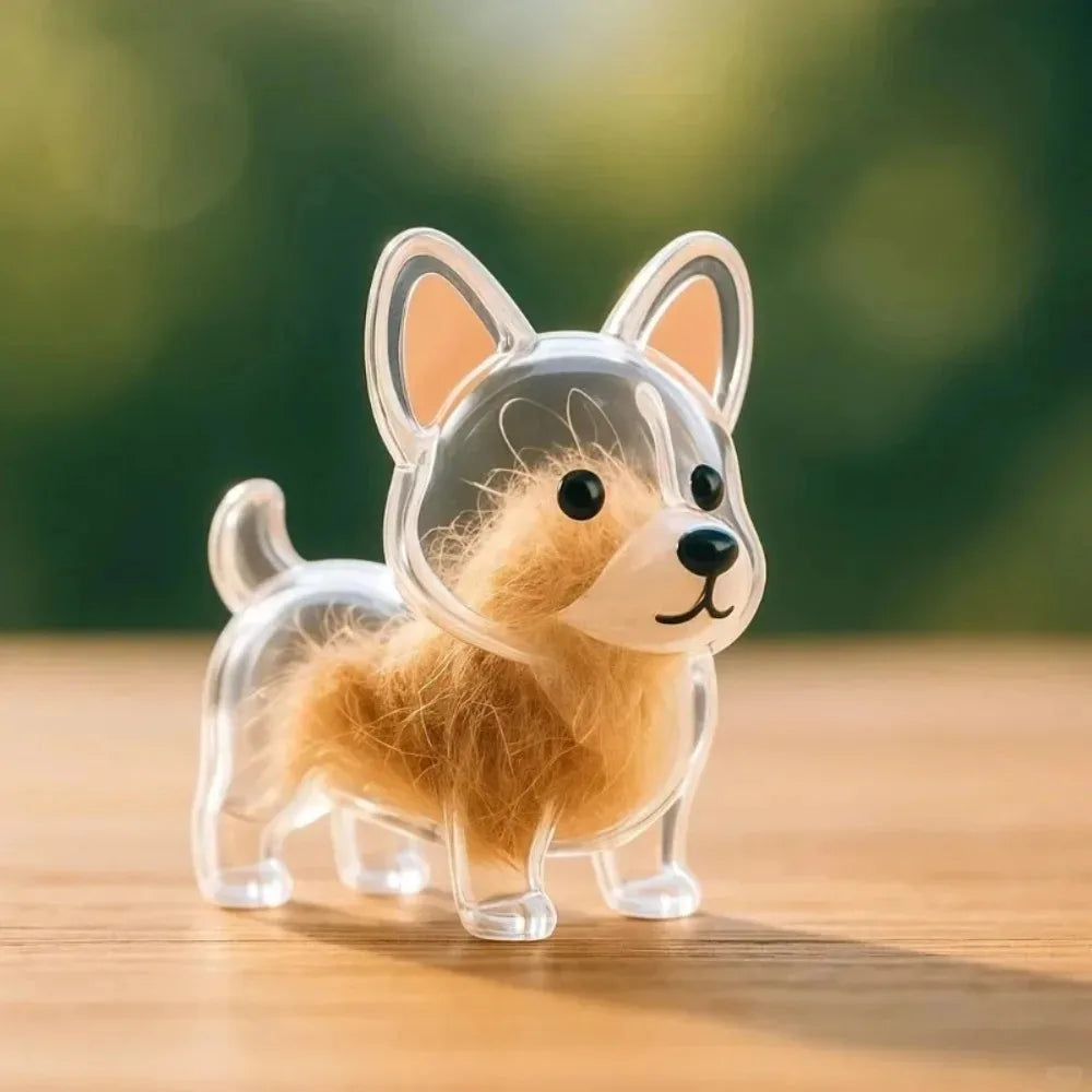 Dog Hair Storage Pendant Keychain – Cute Keepsake Souvenir for Pet Lovers, Bag Charm & Car Keychain Gift