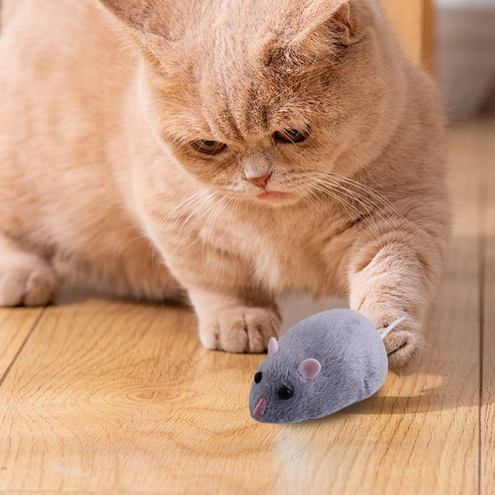 Electric RC Mouse Cat Toy – Remote Control Infrared Moving Rat Model, Interactive Novelty Pet Toy for Cats