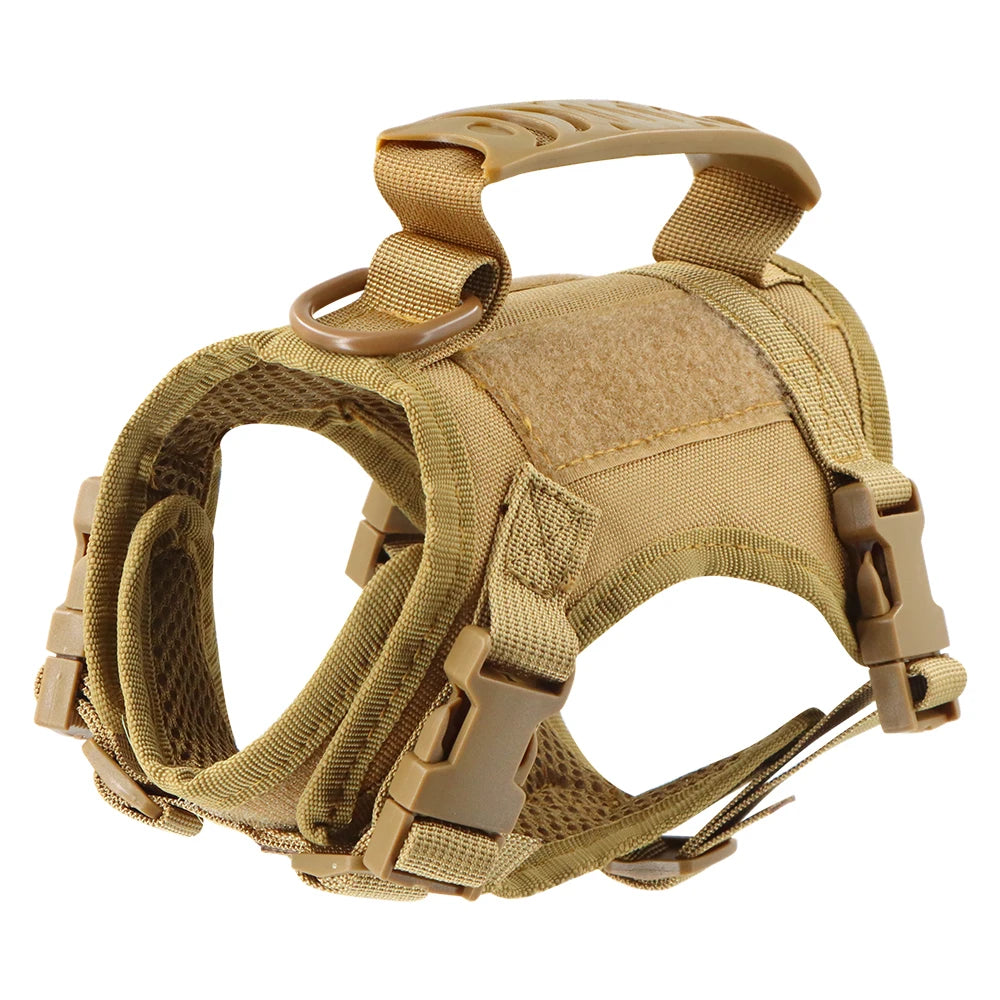 Tactical Cat Harness and Leash Set – Adjustable Vest with 9 Patches for Small Dogs and Cats