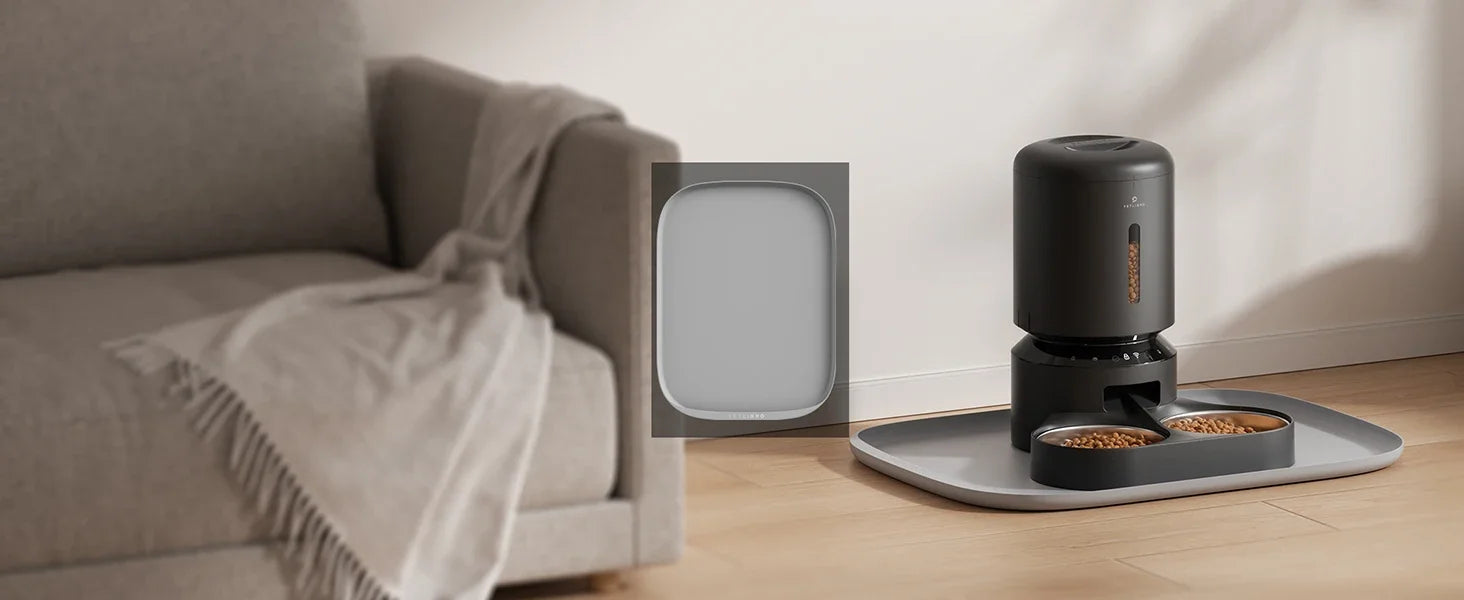 Automatic Cat Feeder – 5G WiFi Pet Feeder for Two Cats or Dogs with Remote Control & Low Food Sensor, 5L Capacity