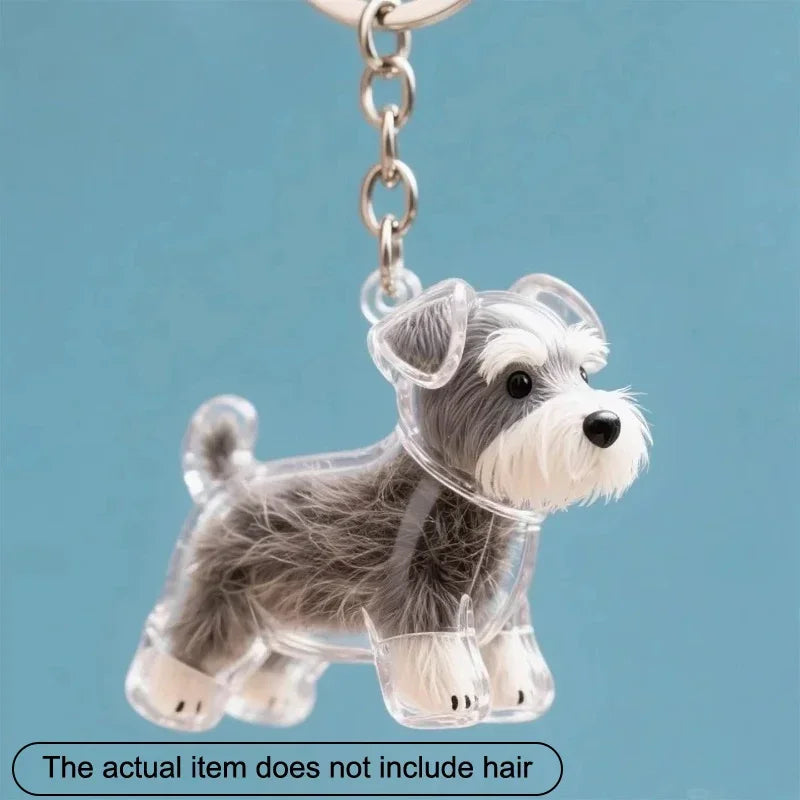 Dog Hair Storage Pendant Keychain – Cute Keepsake Souvenir for Pet Lovers, Bag Charm & Car Keychain Gift
