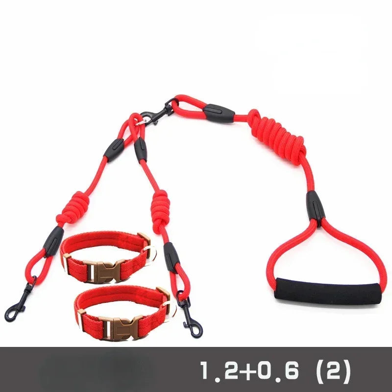 Double Dog Leash Coupler – No-Tangle Nylon Lead for Small Dogs Like Chihuahuas