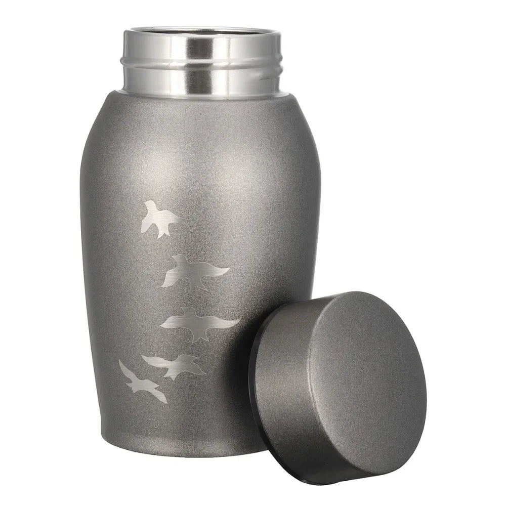 Multi-Colored Stainless Steel Pet Cremation Urn – Sealed Memorial Jar for Dog, Cat, Bird & Small Animal Ashes, Pet Loss Souvenir