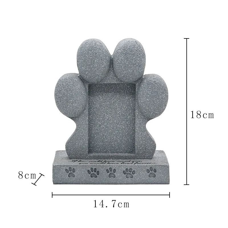 Pawprint Dog Memorial Gift – Pet Loss Sympathy Keepsake with Picture Frame & Grave Marker