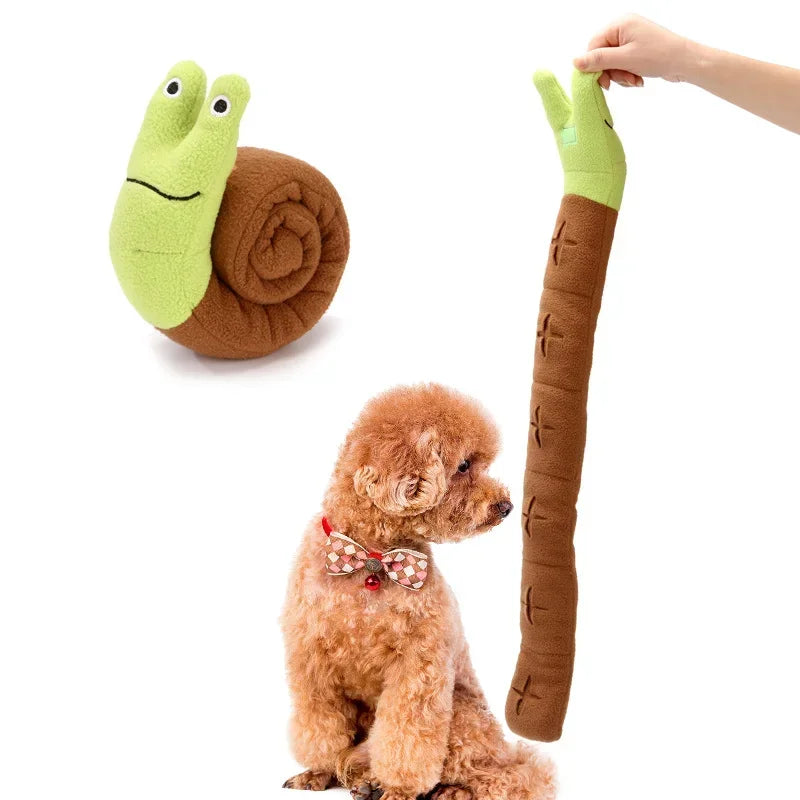 Pet Foraging Snuffle Mat – Snail-Shaped Plush Slow Feeder Toy for Dogs | Interactive Sound Toy for Sniffing, Training & Mental Stimulation