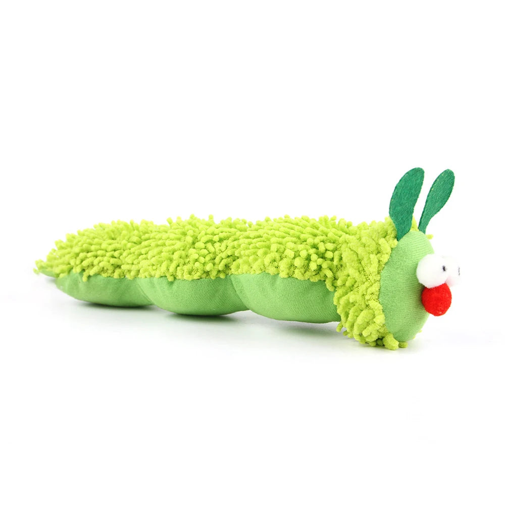 Catnip Caterpillar Chew Toy – Silvervine Molar Teaser for Interactive Play & Dental Health