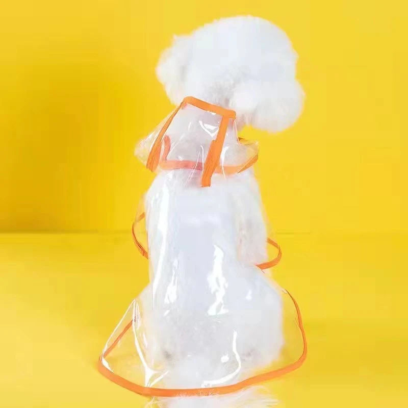 Transparent Dog Raincoat – Waterproof Hooded Rainwear for Small Dogs & Puppies