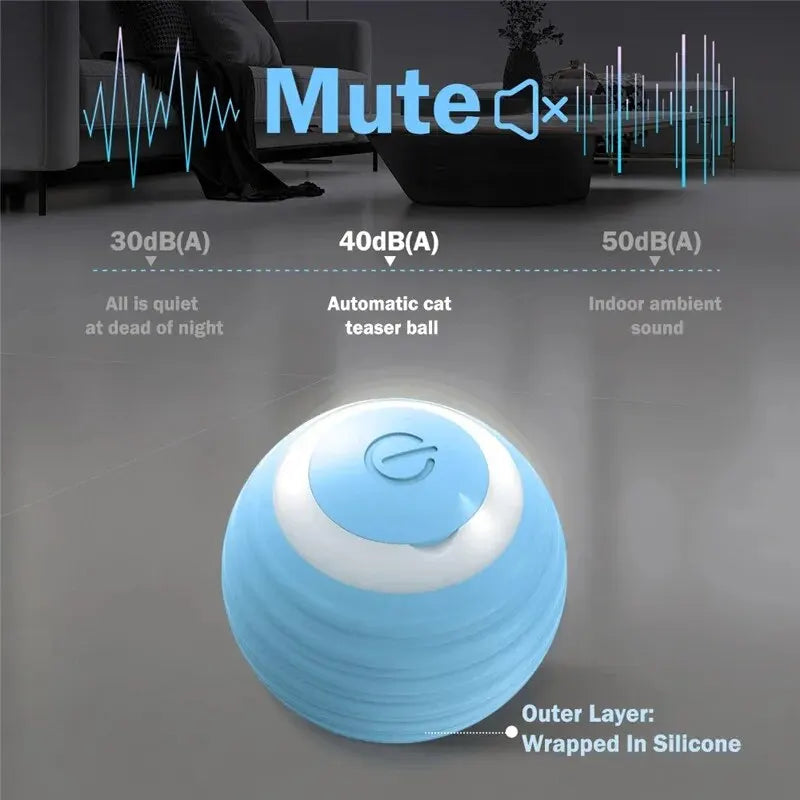 Automatic Rolling Cat Ball – Self-Moving Electric Toy for Kitten Play and Training