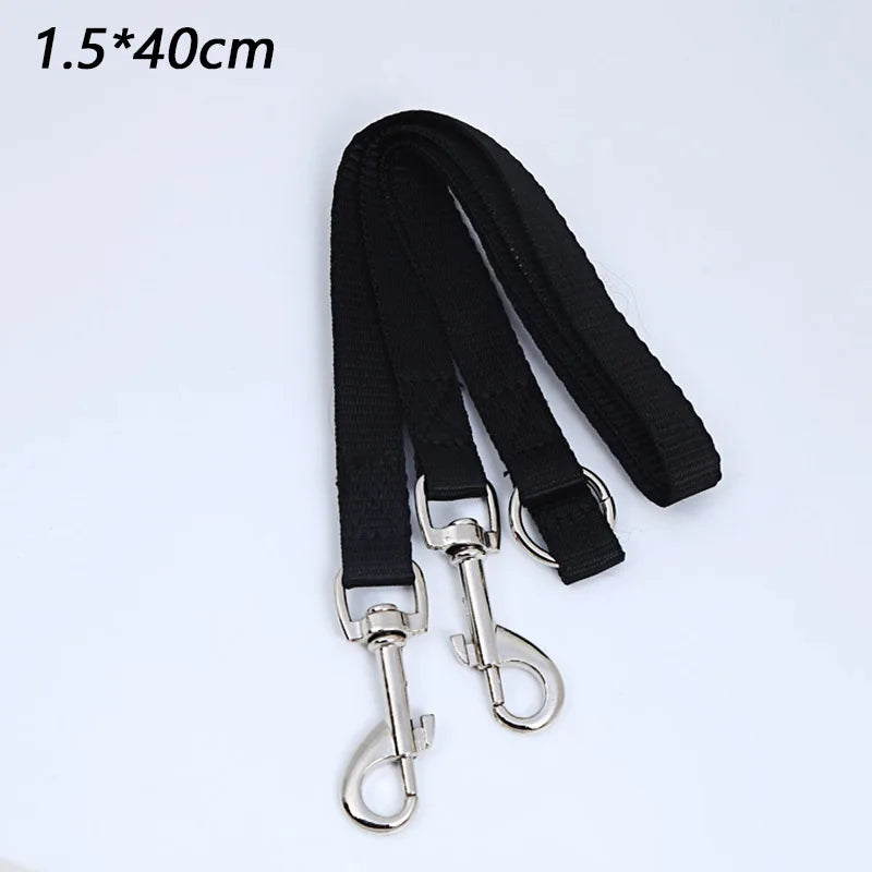 Double Twin Dog Leash Coupler – Adjustable V-Shape Nylon Lead for Walking 2 Dogs