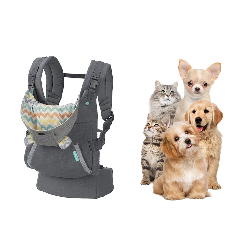 Ergonomic Front Pack Pet Carrier – Fashion Designer Carrier for Dogs & Cats