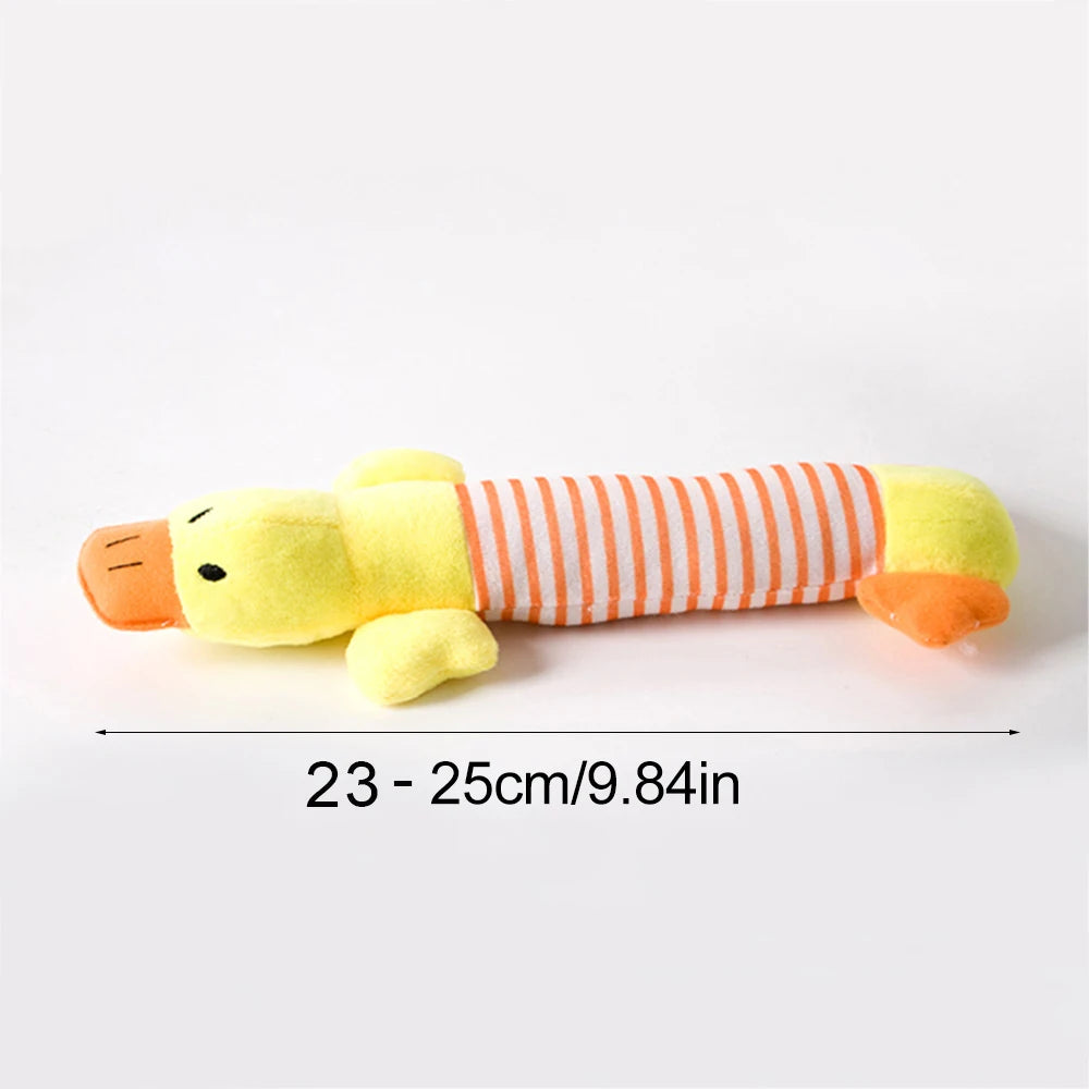 Stuffingless Plush Dog Toy – Durable Squeaky & Crinkle Chew Toy for Dogs (Simulated Animal Design)