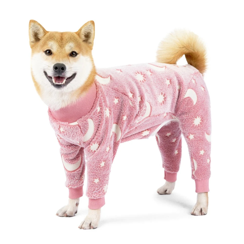 Winter Fleece Dog Jumpsuit – Warm Pet Pajamas for Small to Large Dogs