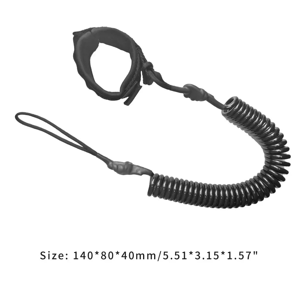 Coiled SUP Surfboard Leash – TPU Paddle Board Ankle Strap
