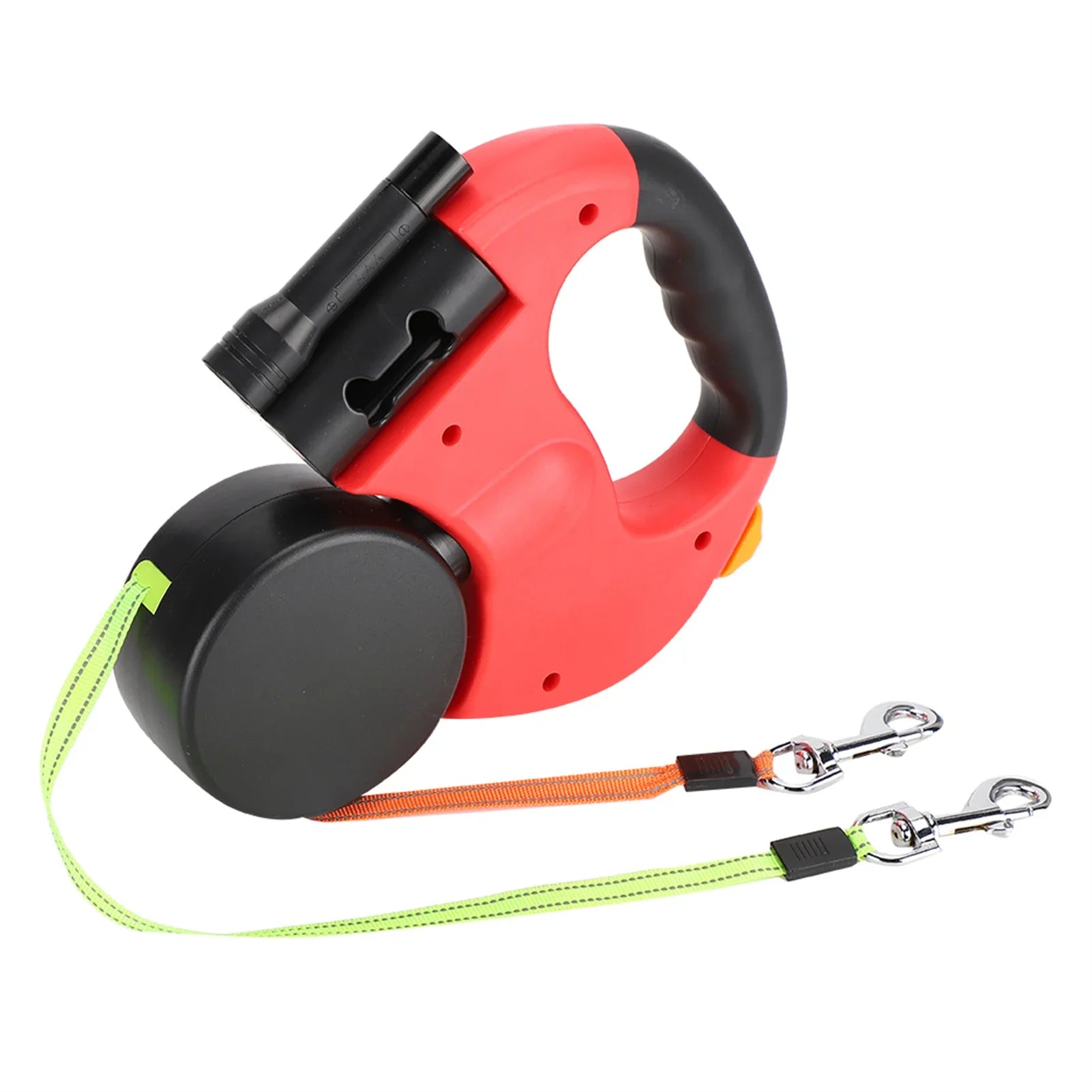 Dual Head Retractable Pet Leash with LED Light – Extendable Dog and Cat Walking Lead