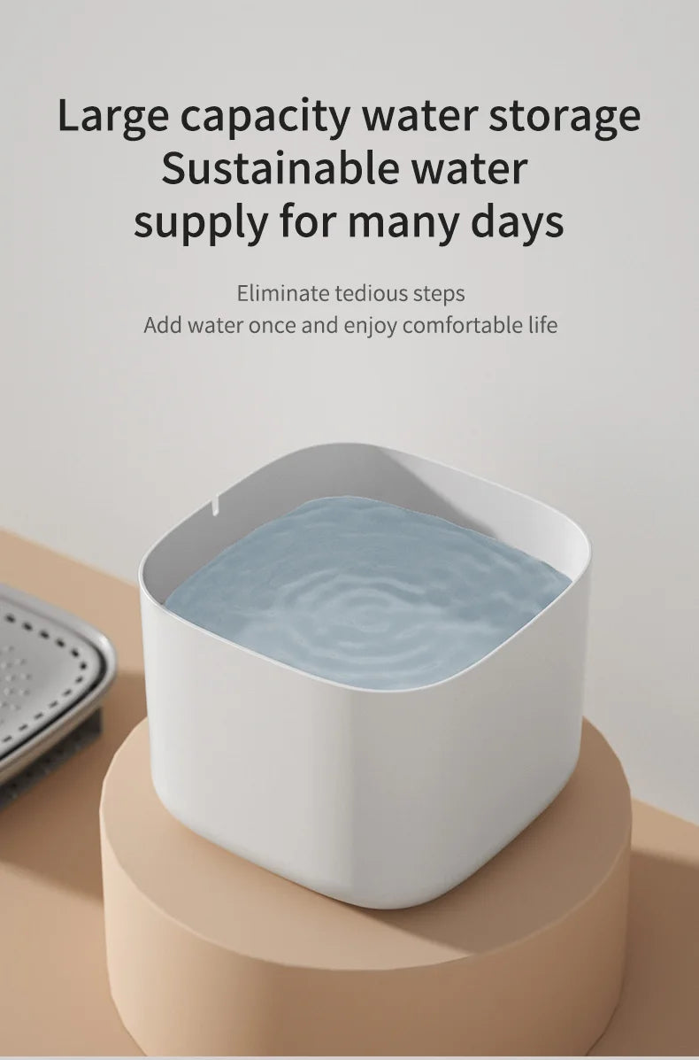 101oz/3L Automatic Pet Water Fountain with Induction Sensor – USB Quiet Cat & Dog Water Dispenser