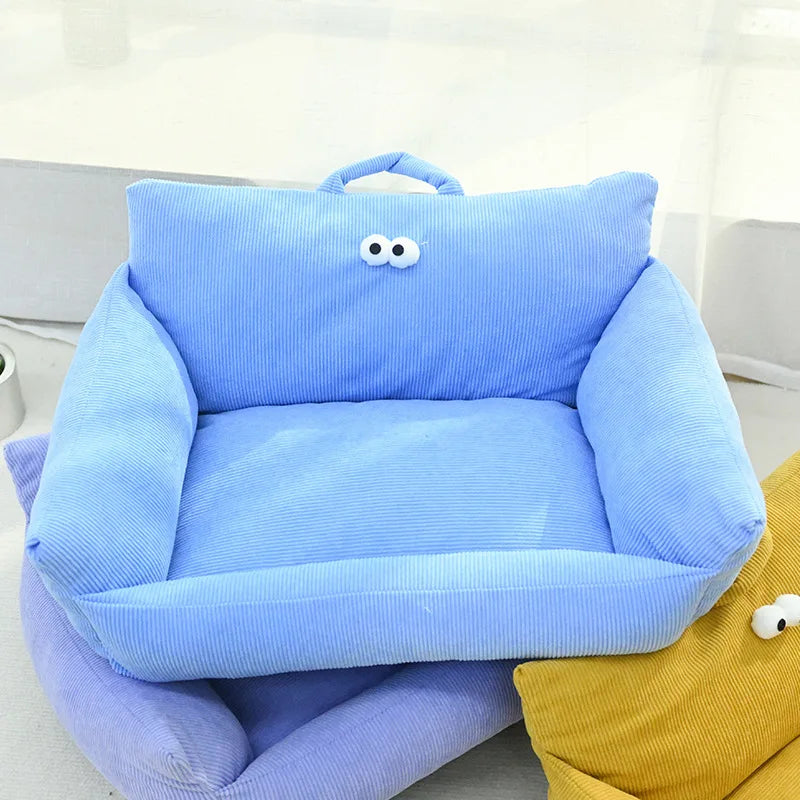 Winter Warm Puppy Sofa Bed – Cozy Cat & Dog Kennel Nest with Cushion Mat