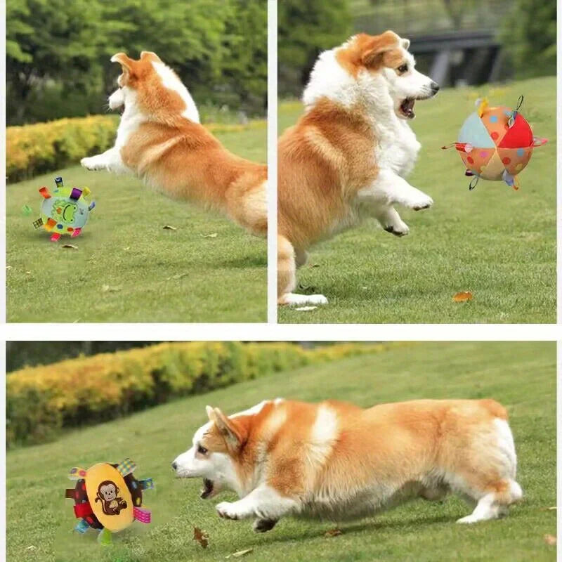 Interactive Ball Dog Toy – Aggressive Chewing, Training, Stress Relief, Bite-Resistant with Plush Handle
