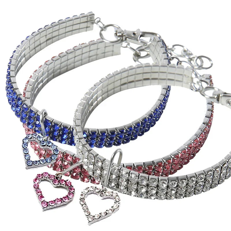 Bling Rhinestone Dog Collar – Crystal Pet Collar for Small and Medium Dogs