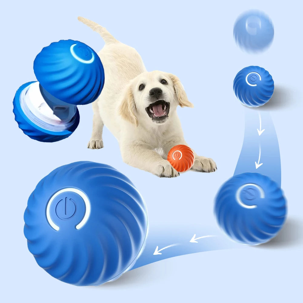 Smart Electronic Interactive Pet Toy Ball – USB Rechargeable Moving, Jumping & Bouncing Ball for Dogs & Cats