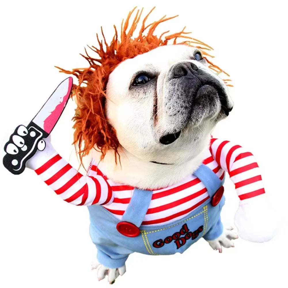 Pet Chucky Costume – Funny Halloween Dog & Cat Cosplay Outfit