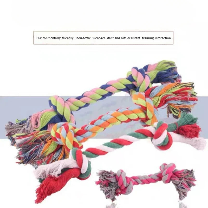 2-Piece Dog Chew Toys – Bite-Resistant Cotton Rope Knots for Small Dogs and Puppies
