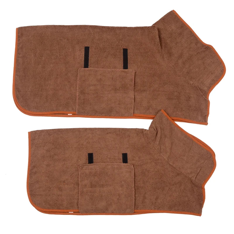 Quick-Dry Dog Bathrobe – Soft, Absorbent Towel Robe for Small to Large Dogs