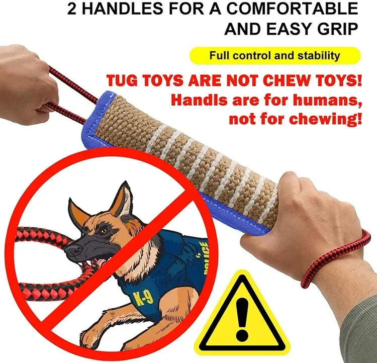 Coarse Jute Dog Chew Stick – Molar Training Bite Pillow for German Shepherds and Working Dogs