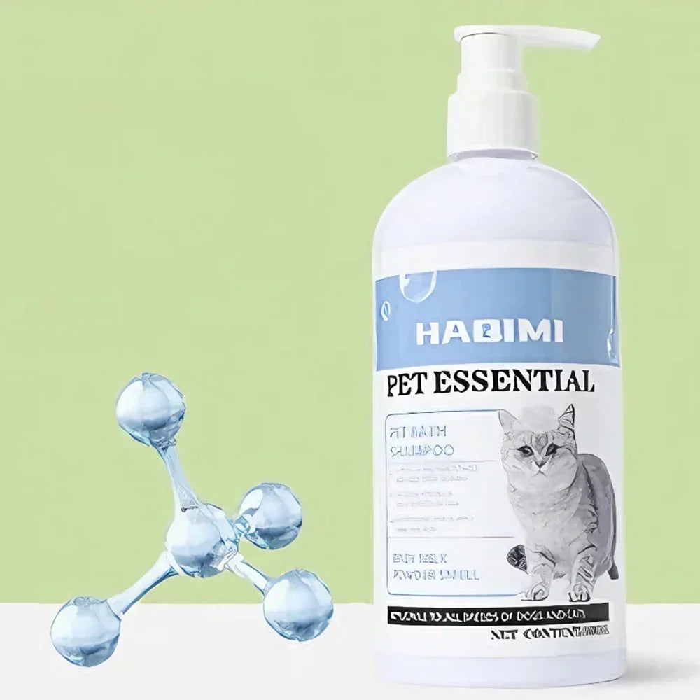 500ml Pet Bath Shampoo for Cats & Dogs – Gentle Cleansing Shower Gel | Deodorizing, Anti-Itch Formula with Long-Lasting Scent