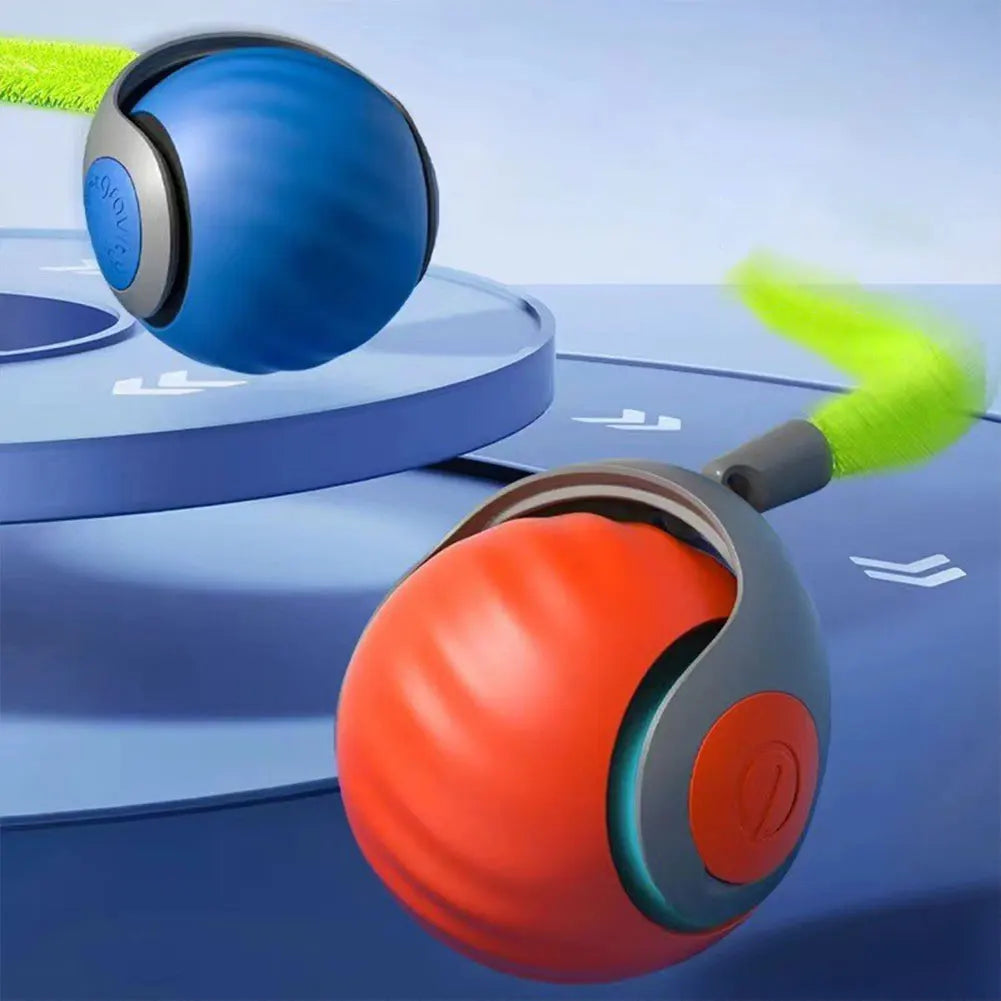 Smart Cat Toy Ball – USB Rechargeable Automatic Ball with Replacement Tail, Interactive Cat Toy for Indoor Exercise & Play