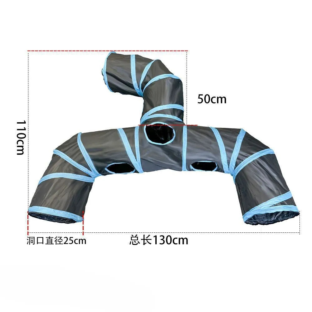 Portable Foldable Cat Tunnel & Tent Set – Large Play Space for Cats, Rabbits, Guinea Pigs & Small Pets