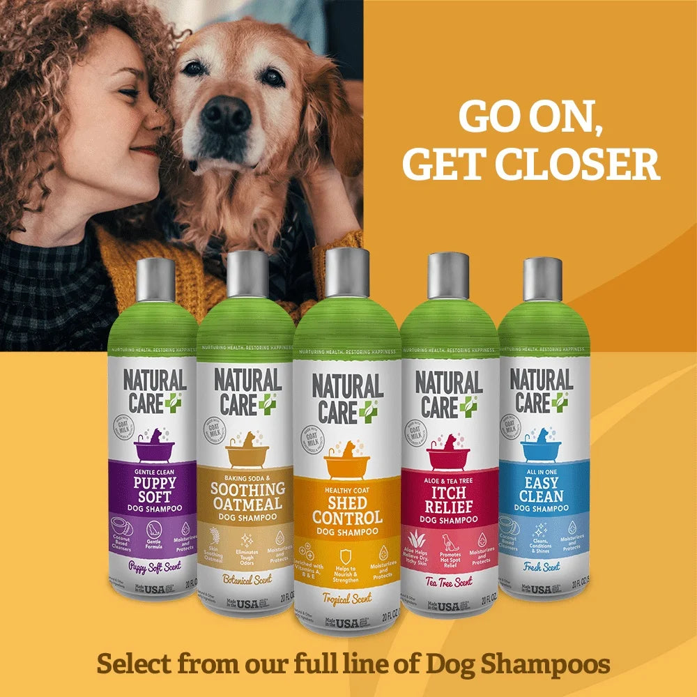 Dog Shed Control Shampoo – Goat Milk & Chamomile Formula, Nourishing, Biodegradable, Safe Deep Clean 20oz