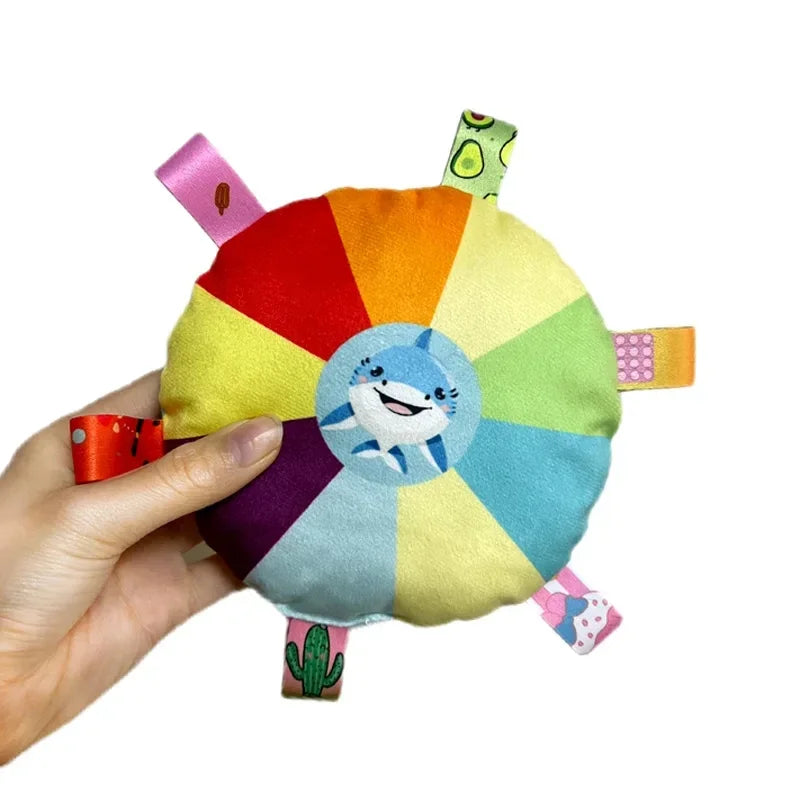 Funny Rainbow Plush Flying Saucer Dog Toy – Interactive Flying Disc for Outdoor Training & Chewing