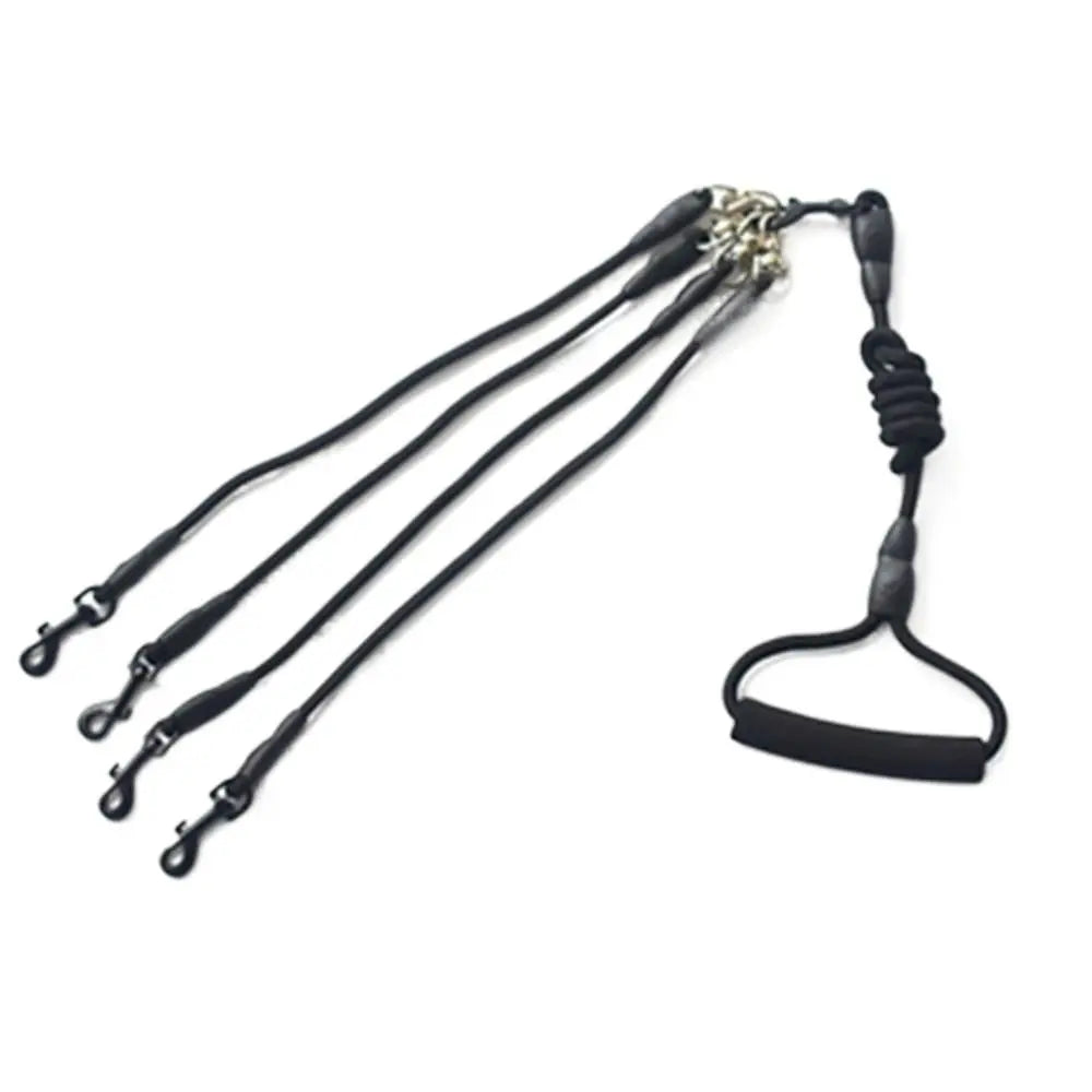 2/3/4 Way Dog Leash with Foam Handle – Durable 120cm Nylon Detachable Multi-Dog Leash for Walking & Training
