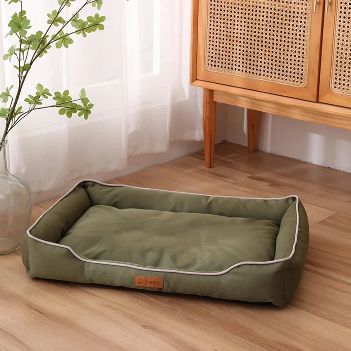 Four-Season Square Dog Bed – Soft, Thickened Waterproof Mattress for Large Dogs & Cats