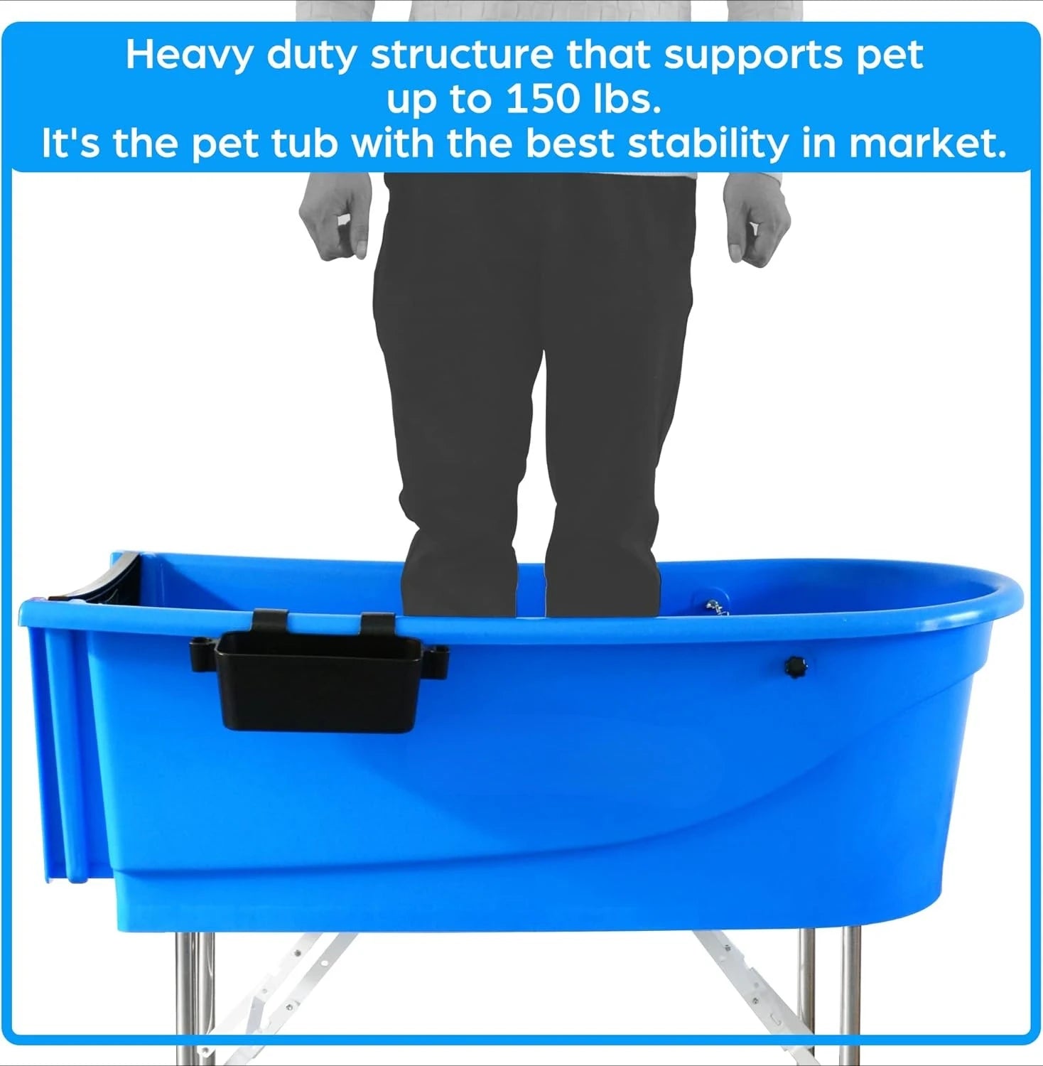 45" Heavy Duty Pet Grooming Bathtub – Professional Dog Wash Station