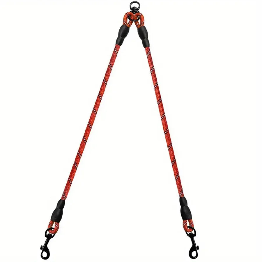 Dual Dog Leash – 360° Swivel No-Tangle Walking Lead for Small Dogs