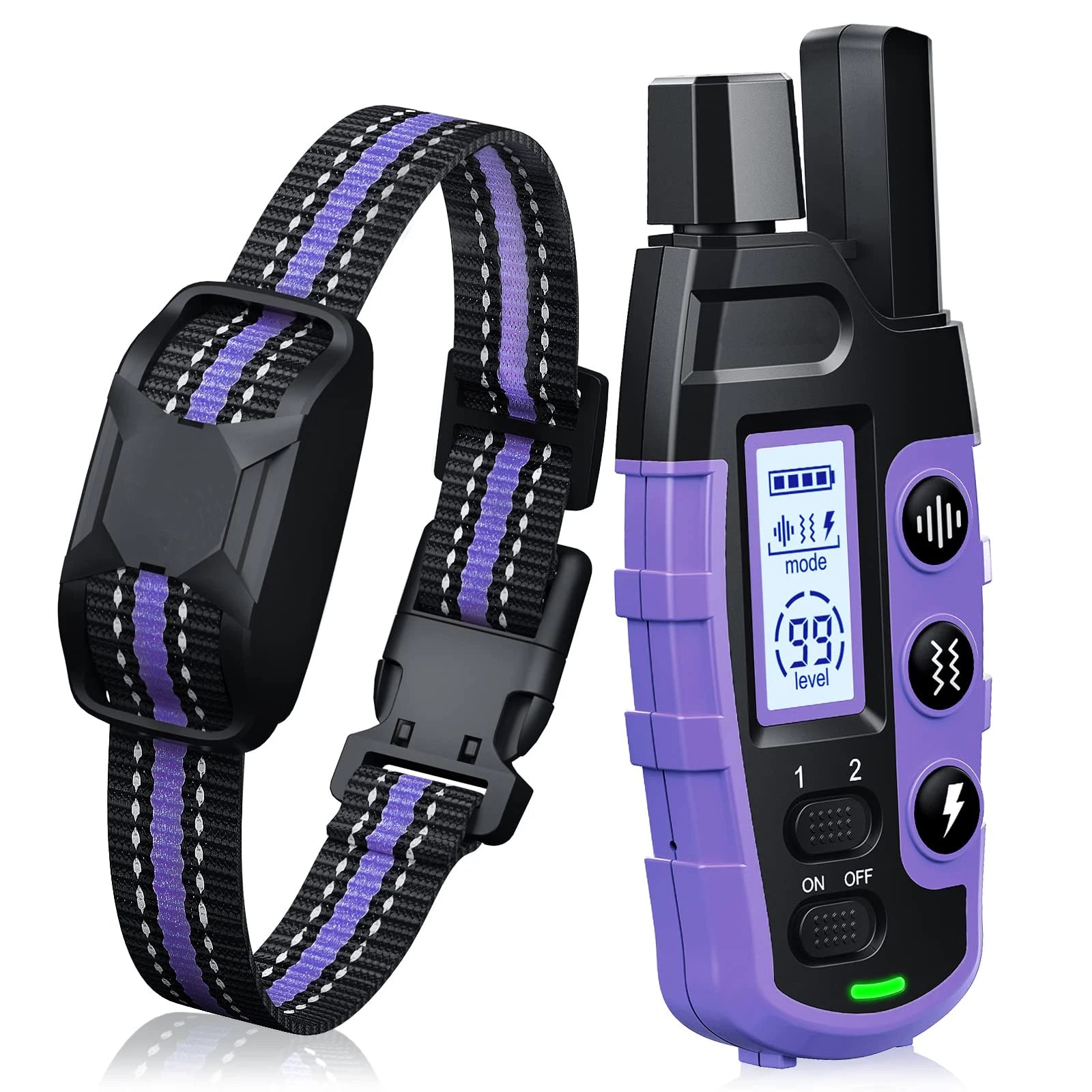 3300Ft Electric Dog Training Collar with Remote – Waterproof Shock & Vibration Behavior Trainer for Dogs 5–120 lbs