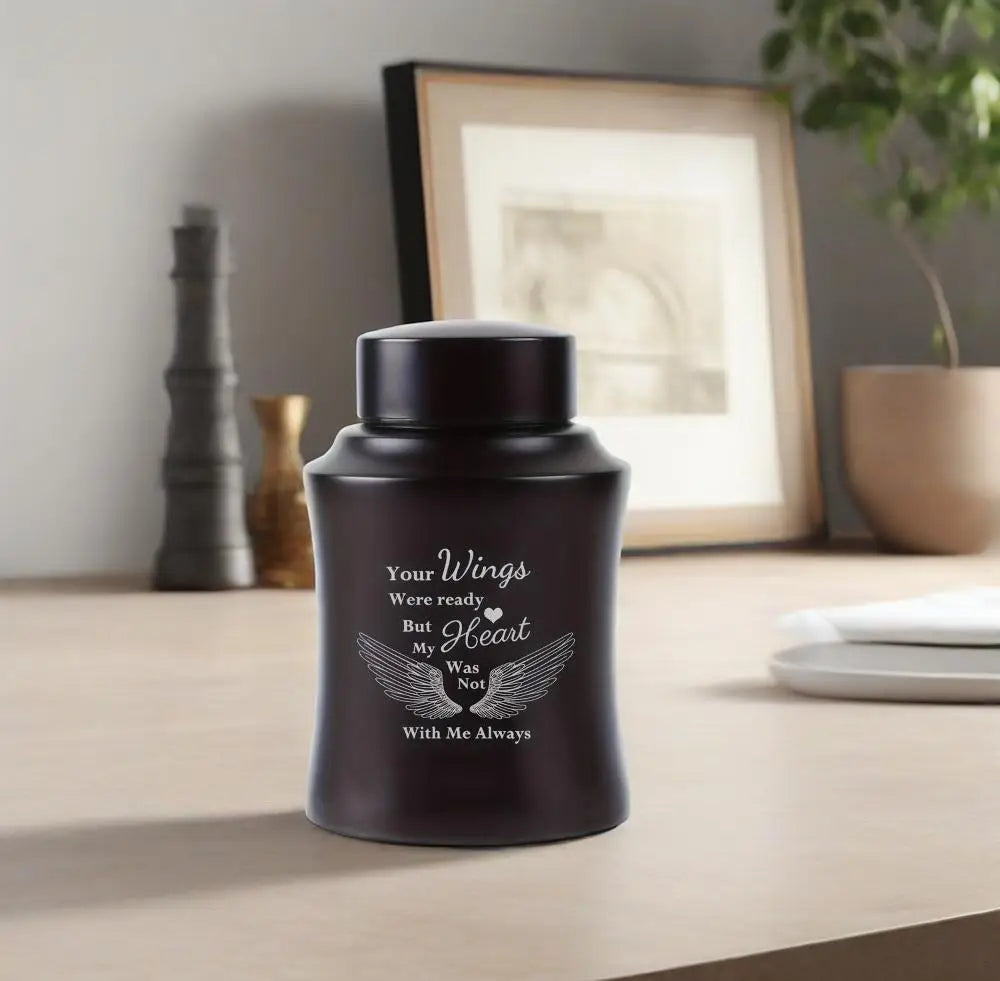 Large Decorative Stainless Steel Cremation Urn for Human or Pet Ashes – Memorial Keepsake Urn