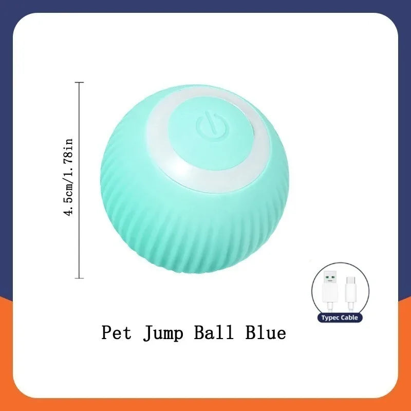 Smart Electronic Interactive Pet Toy Ball – USB Rechargeable Moving, Jumping & Bouncing Ball for Dogs & Cats