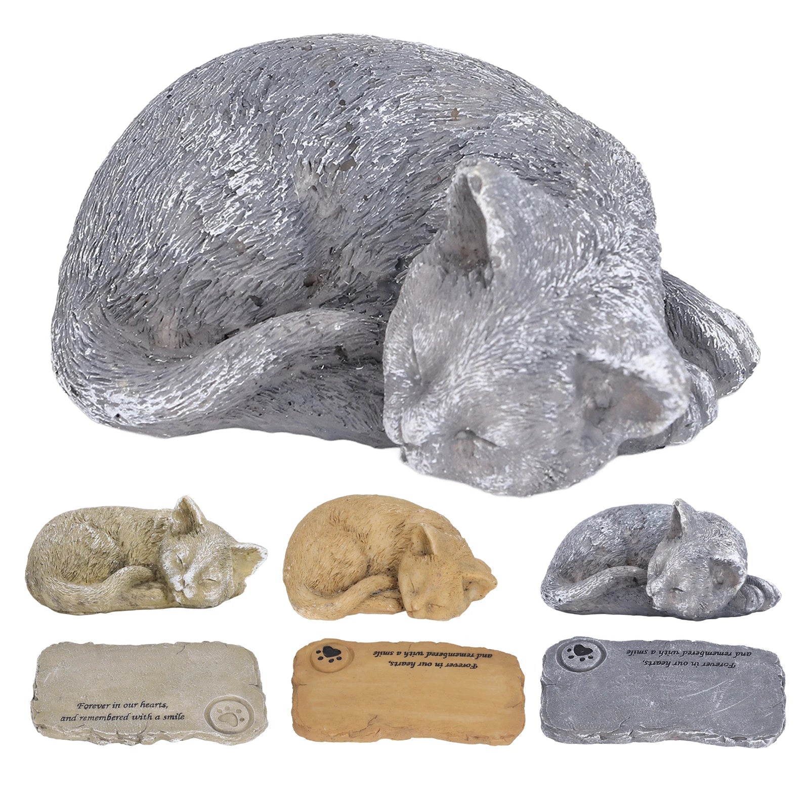 Weatherproof Resin Pet Memorial Garden Stone – Outdoor Gravestone for Dog or Cat