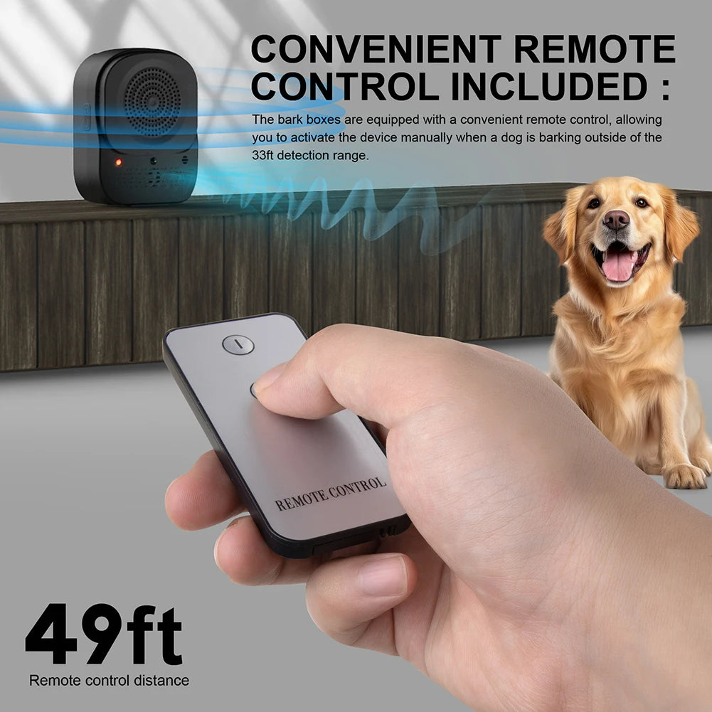 Ultrasonic Dog Barking Control Device – 4-Level Adjustable Anti-Bark Trainer | Safe & Effective Bark Deterrent for Small, Medium & Large Dogs