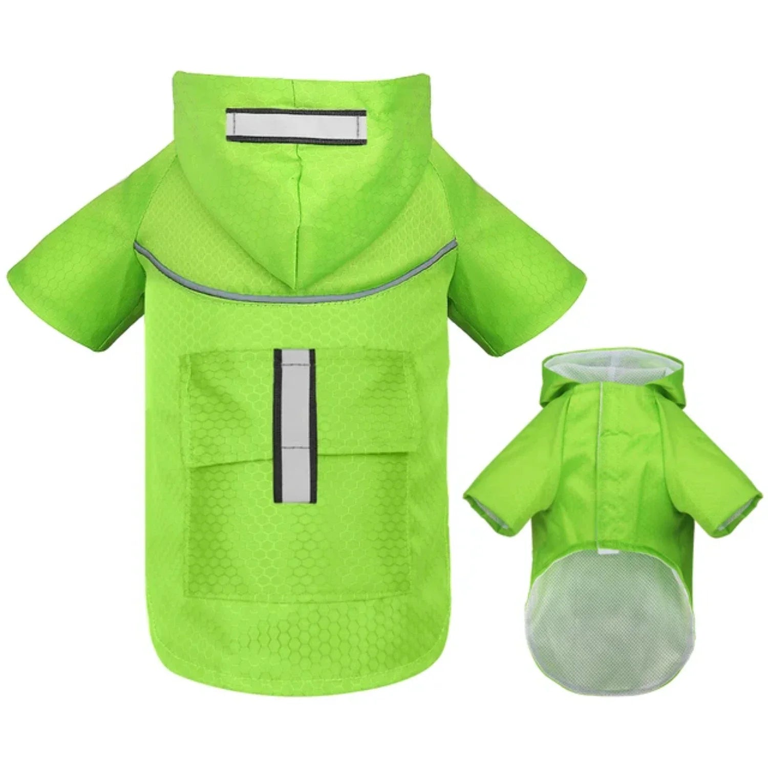 Small Dog Raincoat – Breathable Mesh Waterproof Jacket with Hood & Pocket