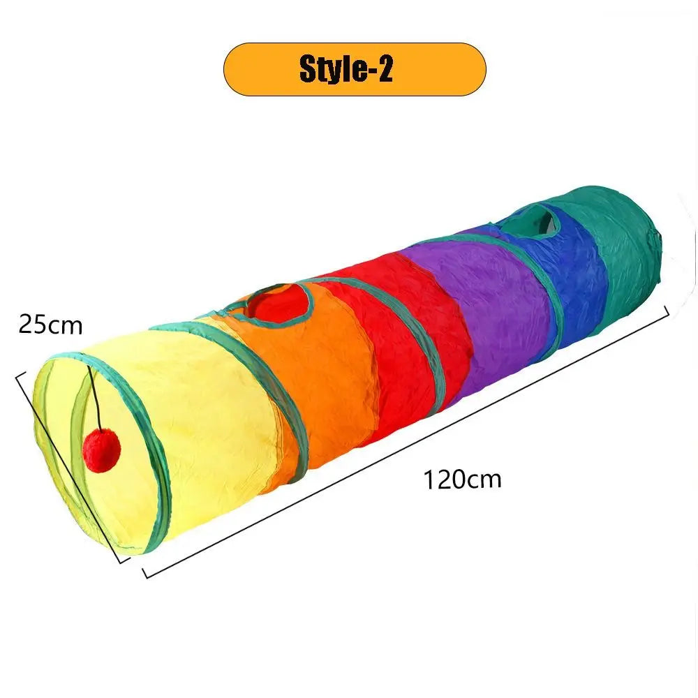 Collapsible Cat Play Tunnel – Foldable Tunnel for Hamsters, Gerbils, Rats & Small Pets