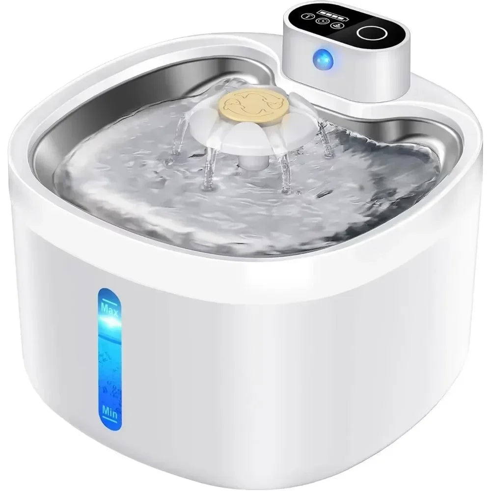Wireless Cat Water Fountain with Auto Filter & Sensor – Quiet Dog & Cat Drinking Dispenser