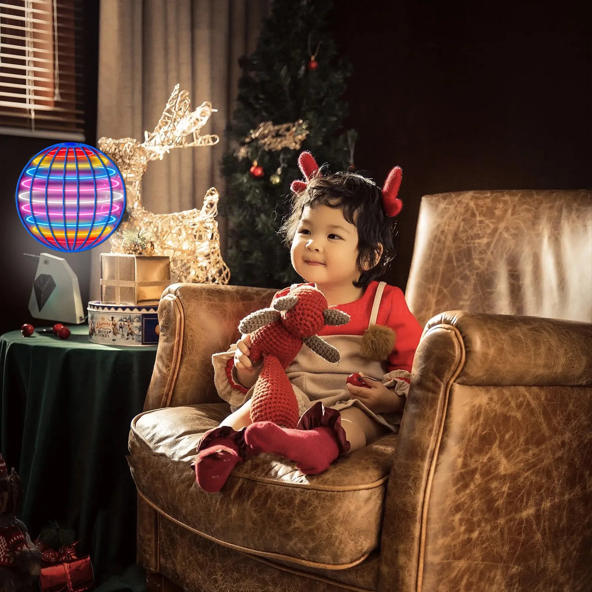 Flyorb Magic Flying Ball – Boomerang Drone Spinner with LED Lights | Hover Orb Toy for Kids, Teens & Family Fun